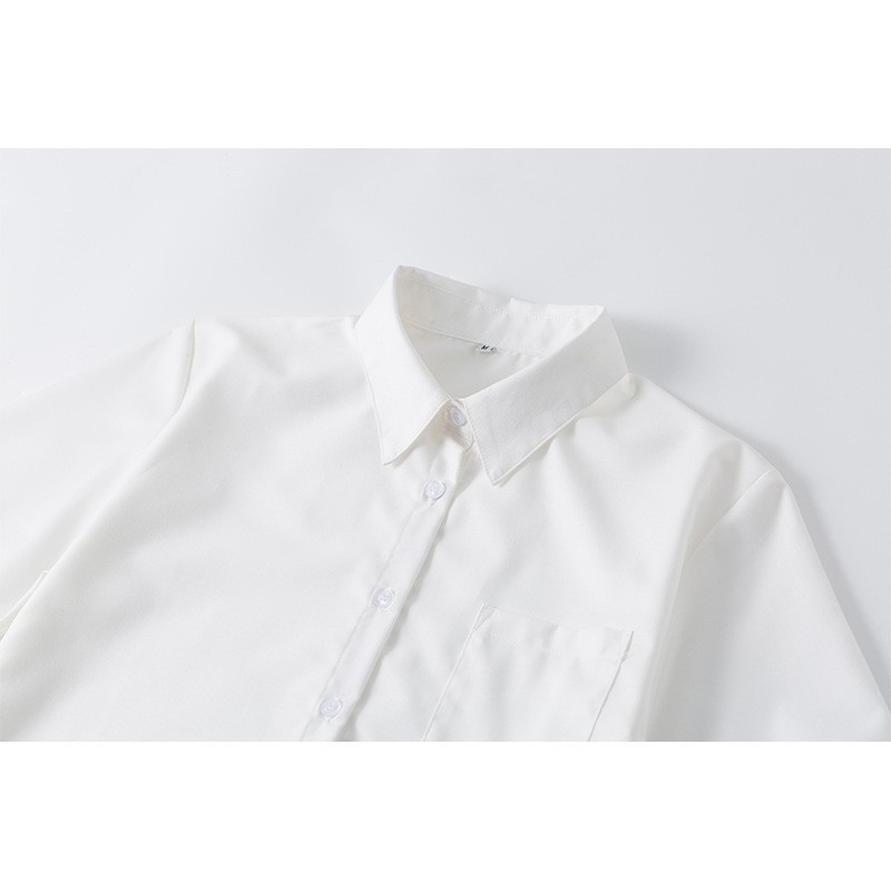 오리지널 뉴 JK 셔츠 여성용 소금 스타일 가을과 겨울 기본 느슨한 흰색 셔츠 틈새 디자인 포인팅 칼라 일본 스타일 클래스 의류