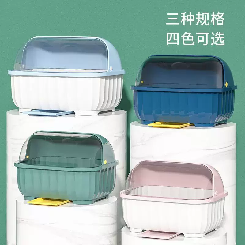 家用沥水碗柜厨房带盖防尘餐具收纳架餐盘置物架碗筷碟子收纳箱子