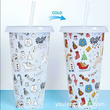 【欧美热销】供应全新多彩多功能食品级精美pp感温变色杯