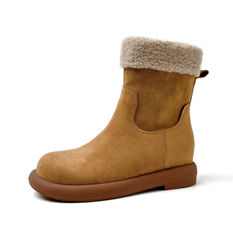 Botas de Nieve con Plataforma y Cremallera para Mujer de 6 cm, Microfibra y Caucho, Térmico, para Invierno