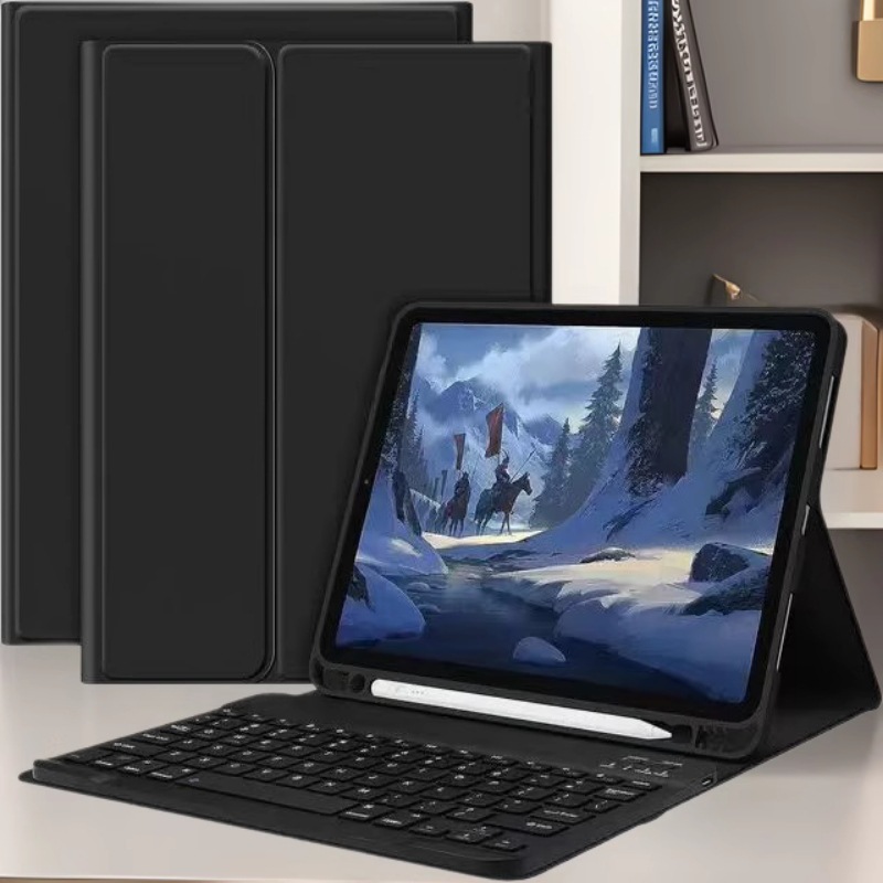 For iPad10 Apple Pro11 Bluetooth Keyboard Integrated Protective Case 10.9 Keyboard Case 10.2 Pen Slot Leather Case