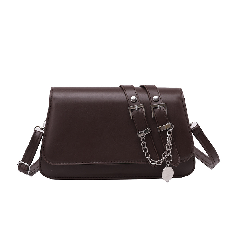 Decoración de cinturón nicho de diseño de tendencia simple bolso de hombro 2024 nuevo estilo de moda extranjero sensación de bolso de brazo de mujer