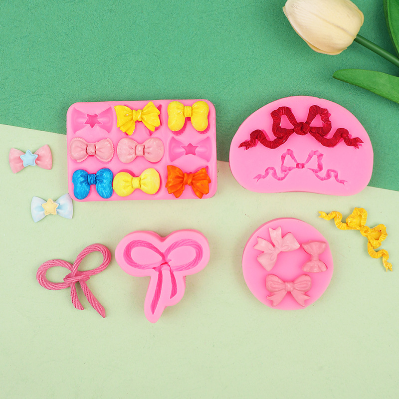 DIY molde de modelado de pastel de fondant de silicona molde de ritmo seco molde de fondant de arco múltiple