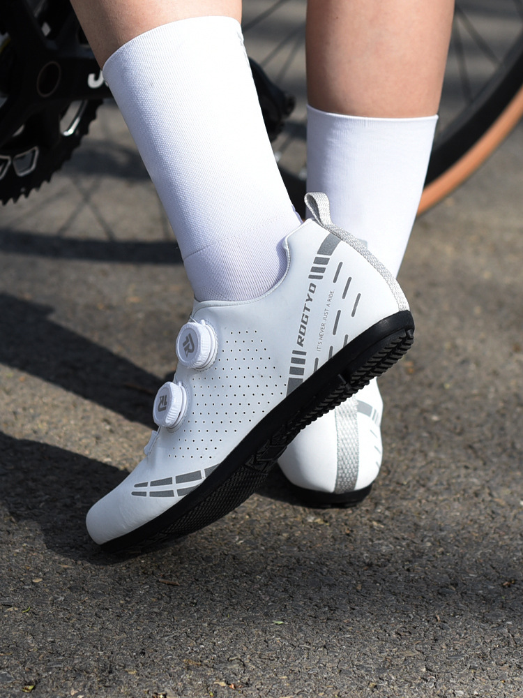 Zapatos de ciclismo al aire libre sin bloqueo para automóviles de carretera zapatos casuales de doble perilla para hombres y mujeres zapatos de bicicleta de montaña sin bloqueo image 3