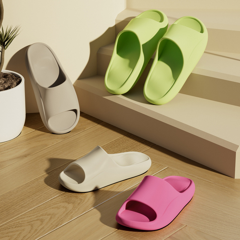 Large Gummy Slippers for Women 2025 New Style Indoor Home Household Non-Slip Bathroom Eva Men's Summer