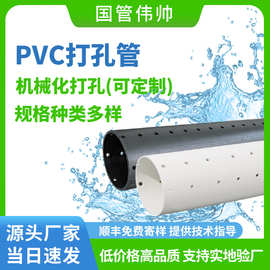 PVC打孔管硬质绿化渗水管农用塑料疏通透水管PVC打孔排水管渗水管
