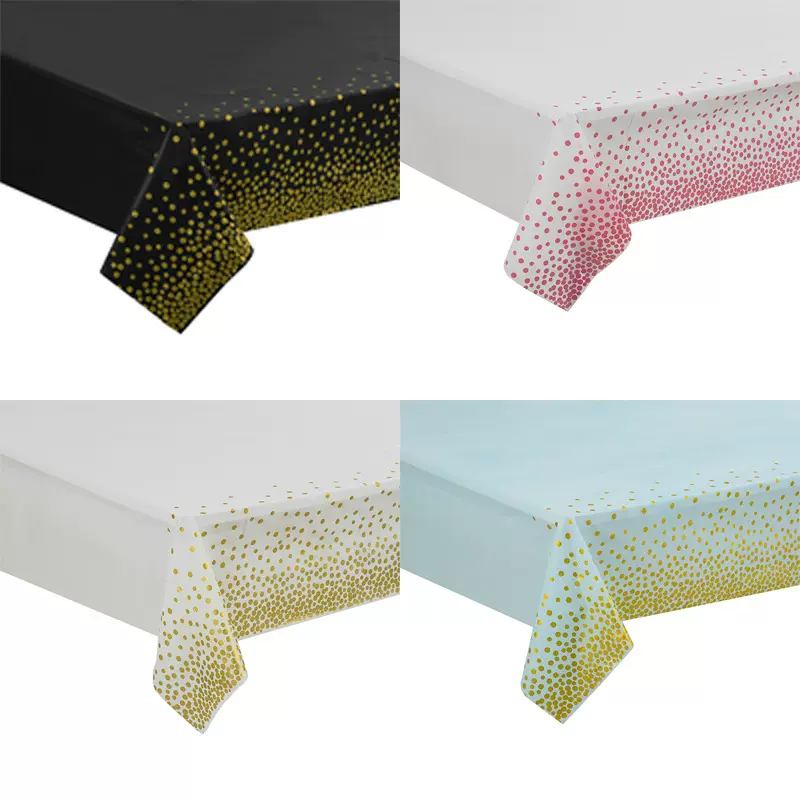 亚马逊派对桌布节日派对装饰桌布PEVA一次性派对餐具生日布置桌布