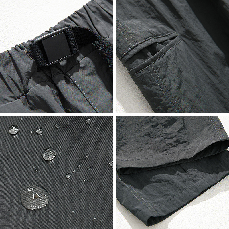 Pantalones casuales rectos al aire libre de montaña primavera para hombres nuevo estilo japonés diseño de cinturón de hebilla suelta pantalones de viento funcionales