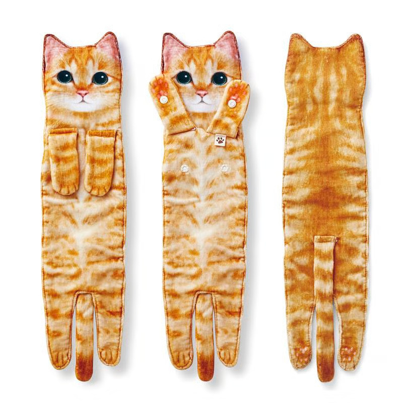 Cross-Border Independent Station Amazon Creative Realistic Cat and Dog Hanging Hand Towel Cute Cartoon Artificial Cat Cross-Border Independent Station Amazon Creative Realistic Cat and Dog Hanging Hand Towel Cute Cartoon Artificial Cat