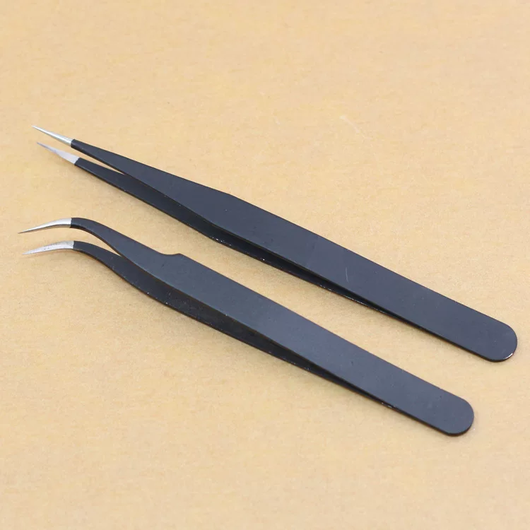 Anti-static tweezers, DIY, increased thickness