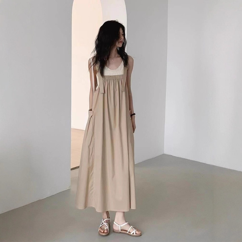 Sleeveless Versatile Suspender Dress 2026 New Style Women's Spring and Summer New Loose-Fitting Strap Dress for Outerwear