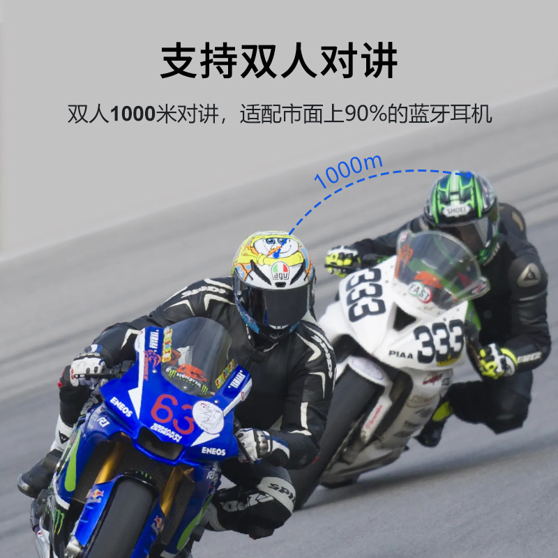 Coralme Q18对讲头盔蓝牙耳机混音音乐分享降噪800米对讲头盔耳机|undefined