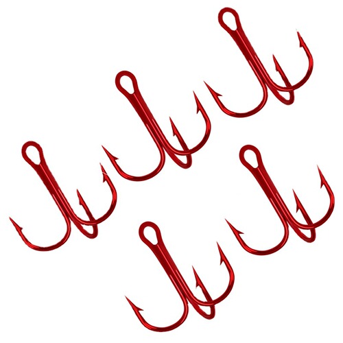 Weihe fish hook three hooks three claw hooks three anchor hooks red nickel hooks support mixed batch Weihai fishing gear cross-border e-commerce