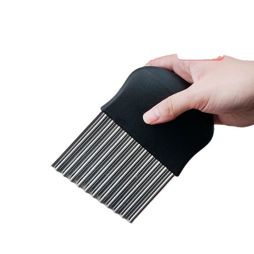 German food-grade stainless steel wavy-toothed wolf kitchen cutting tool ripple-style potato knife sticky mouse board