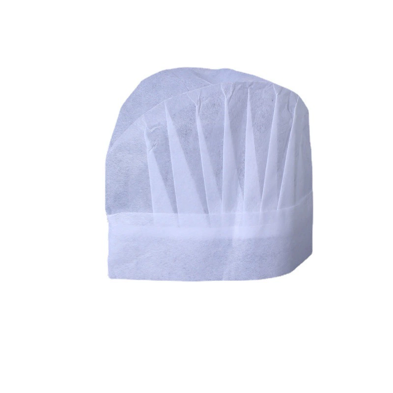 Шапка шеф-повара Пищевая мастерская рабочая шапка Гигиеническая шапка Кухонная сетка шапка дышащая одноразовая шапка шеф-повара нетканая ткань белый