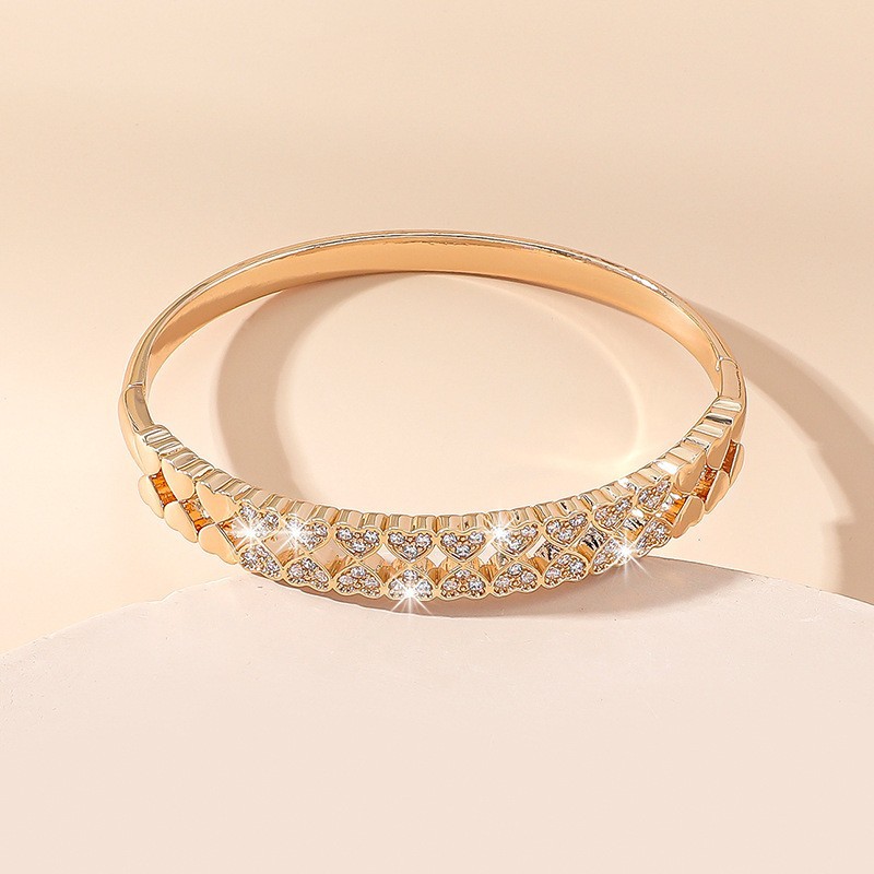Bracciale in lega micro-intarsiata in stile vintage, placcato in oro vero, per uomo e donna, braccialetto di tendenza con personalità_voghion.com