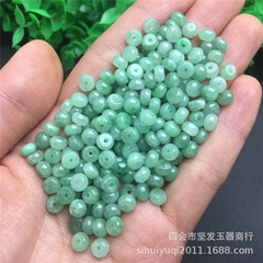 ミャンマーの翡翠のa商品の玉の散りものの小さいアクセサリーの玉器の氷の種の緑のそろばんの玉の玉は工芸品の卸売りを掛けます