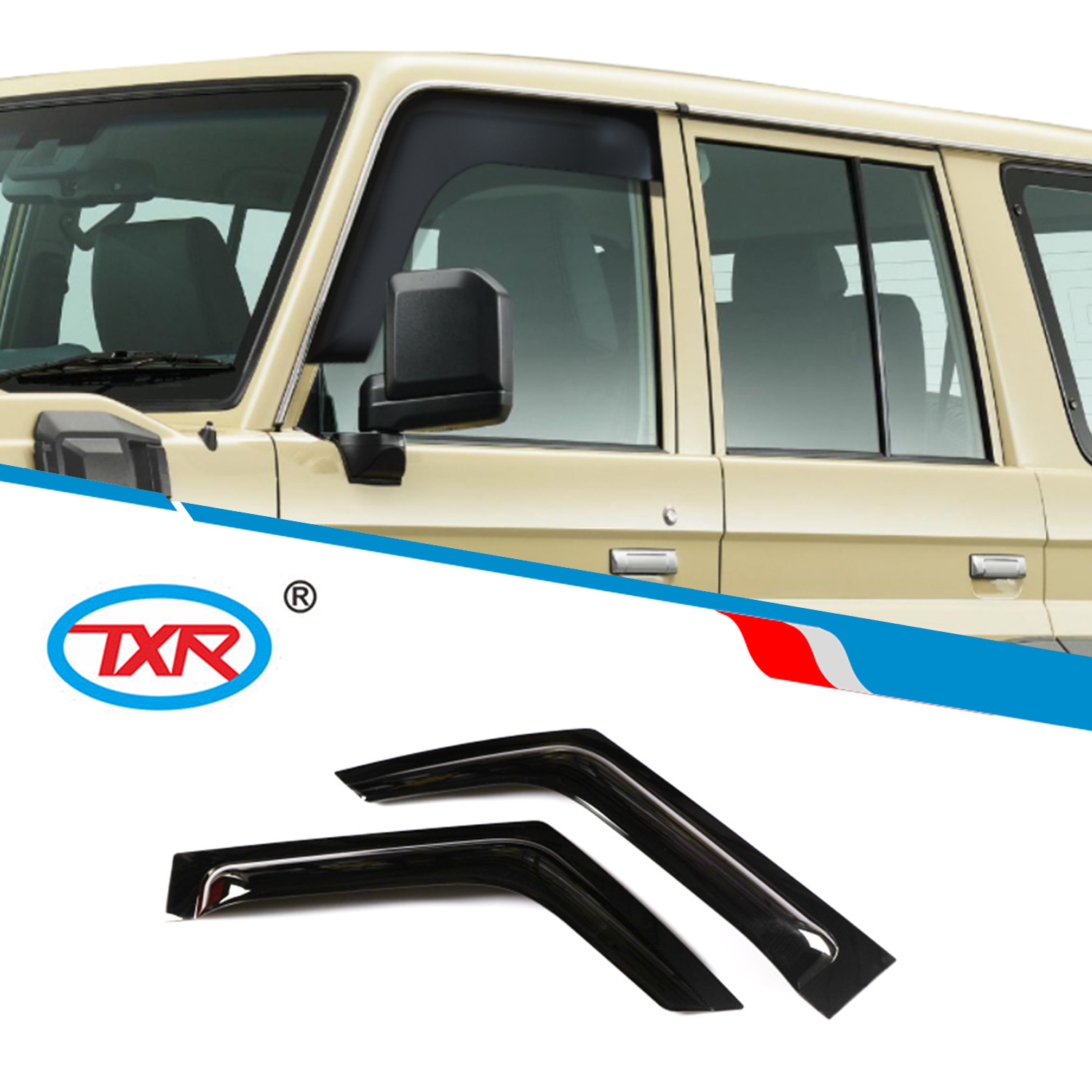 TXR aplicable a Land Cruiser LC79 70 Window Visors Ventana Eyebrow