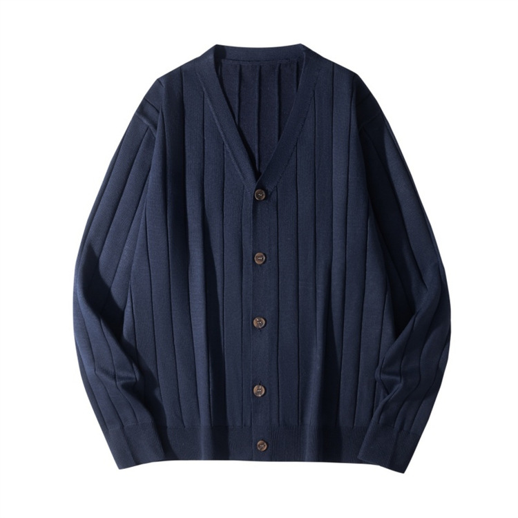 Herren-Strickcardigan im koreanischen Stil – Oversized-Pullover mit offener Vorderseite für Herbst und Winter_voghion.com