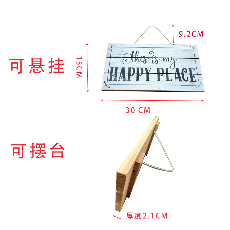 Pintado de madera de campo pastoral americano, puesto de flores, decoración de pared, decoración de pared, decoración de la puerta creativa