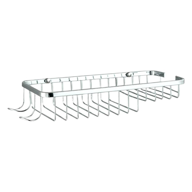 High and low soap rack space aluminum wall hanging soap net with hook soap basket aluminum wire rectangular bathroom basket