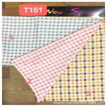 现货供应 全棉府绸格子印花面料 春夏时尚连衣裙 上衣面料里布面