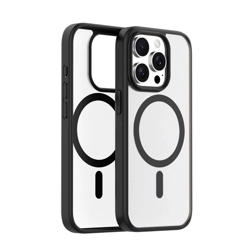 肤感磁吸壳适用iPhone17手机壳亚克力iphone16防摔15硬壳软边批发|undefined
