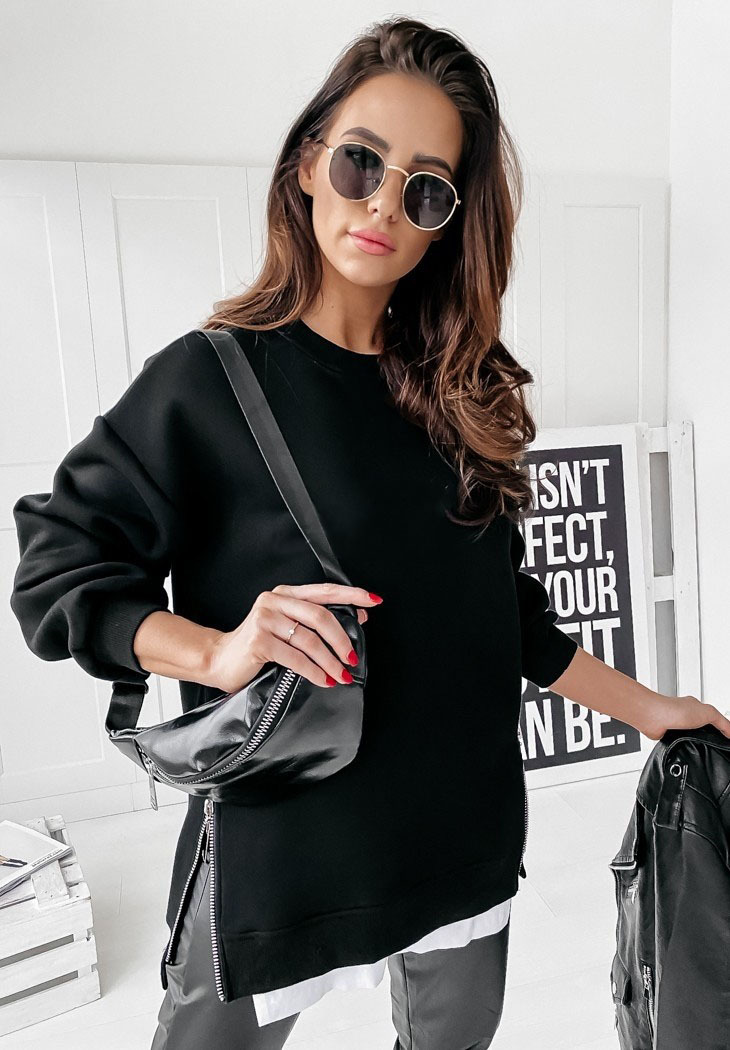 Damen Pullover Mit Rundhalsausschnitt Und Reißverschluss Für Herbst_voghion.com