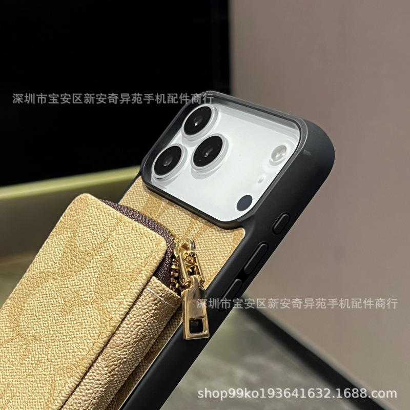 欧美拉链卡包保护壳适用iPhone17ProMax钱包款跨境爆款苹果手机壳|undefined