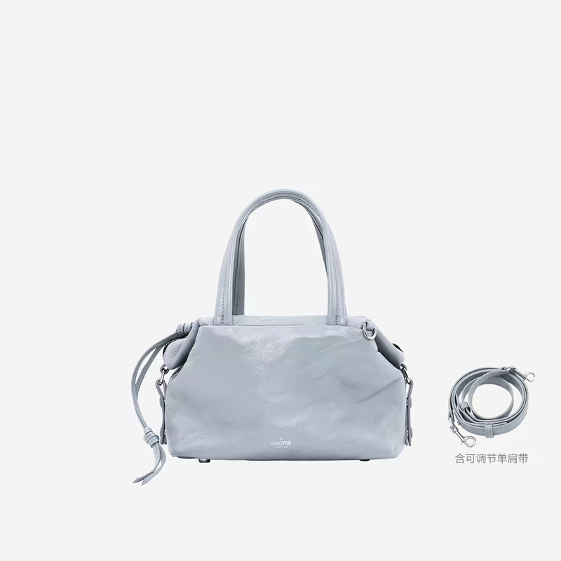 Grotoo New Vegetable-Tanned Sheepskin Handbag for Women, Soft Leather Commuter Crossbody Bag, Small Pillow Bag, Genuine Leather Women's Bag Grotoo New Vegetable-Tanned Sheepskin Handbag for Women, Soft Leather Commuter Crossbody Bag, Small Pillow Bag, Genuine Leather Women's Bag
