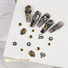 Retro metal zirconium, jewelry, fake nails for nails, accessory, wholesale