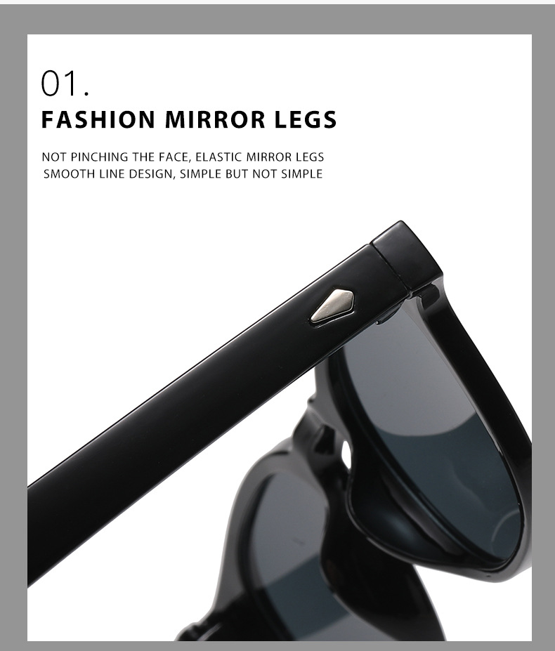New European And American Retro Round Frame Rice Nail Sunglasses For Men Popular Sunglasses Trendy UV Resistant Sunglasses_voghion.com