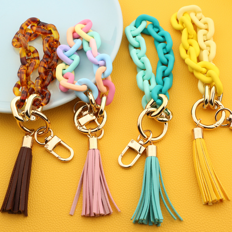 Fashion Tassel Arylic Women's Bag Pendant Keychain 1 Piece display picture 1