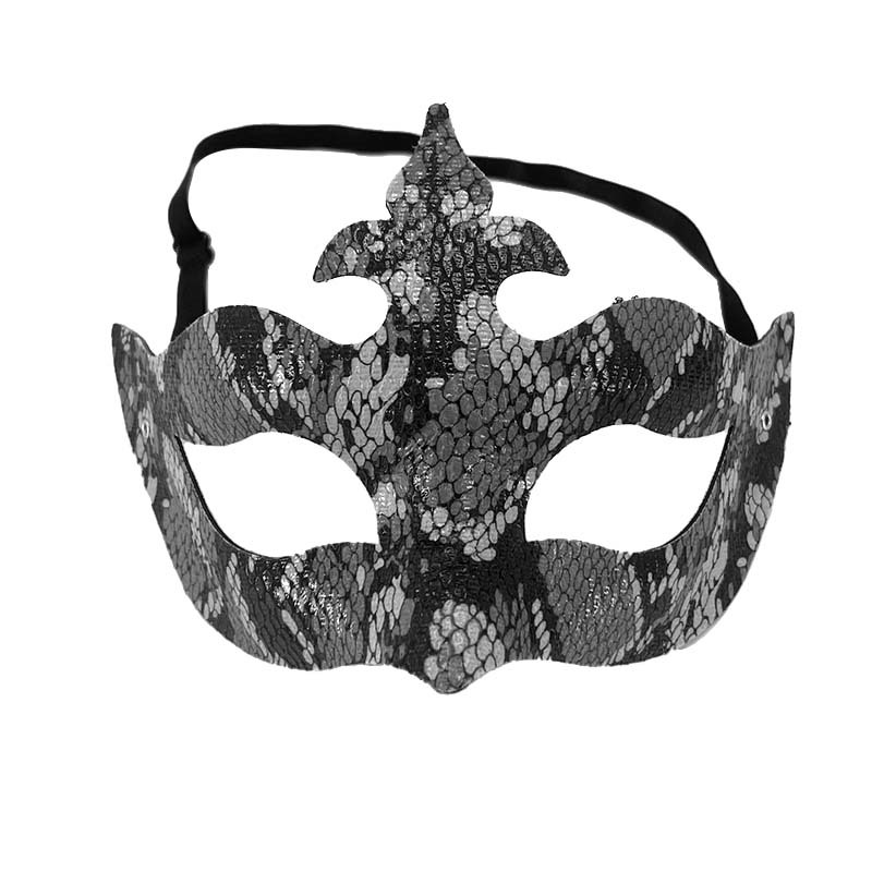 Ventas transfronterizas de moda de serpiente de cocodrilo flecha combinación máscara de mitad de cara Halloween máscara de mitad de cara