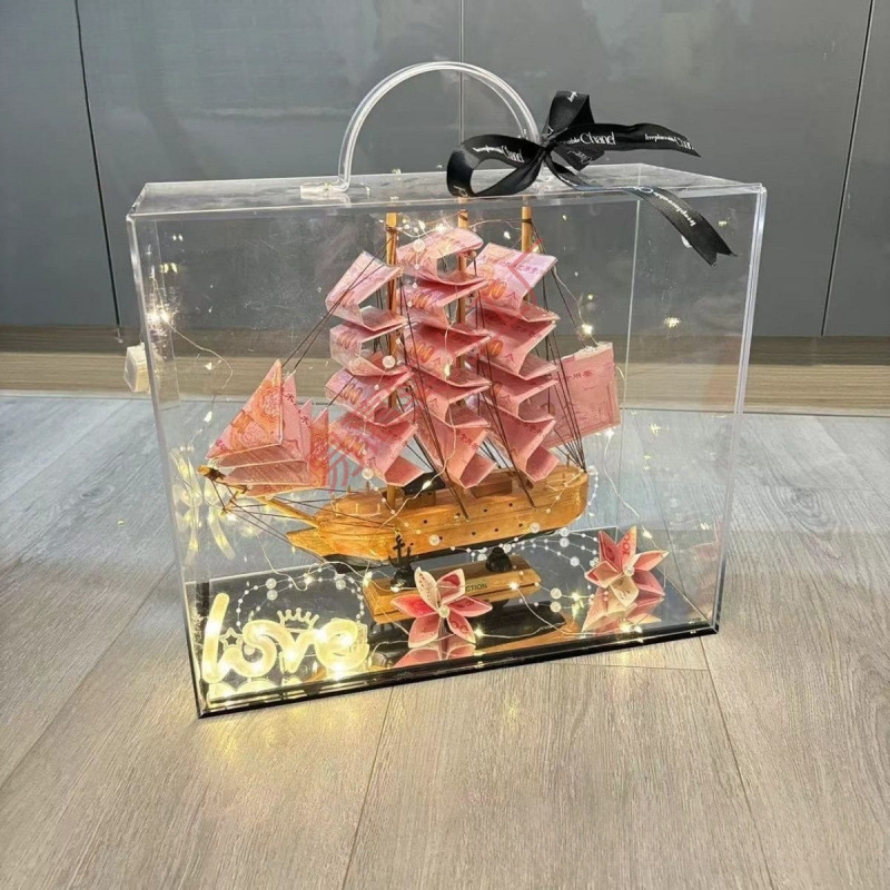順風満帆 セーリング キャッシュ マネー スパースト マテリアル パッケージ ポータブル アクリル バレンタインデー オープニング オーナメント|undefined