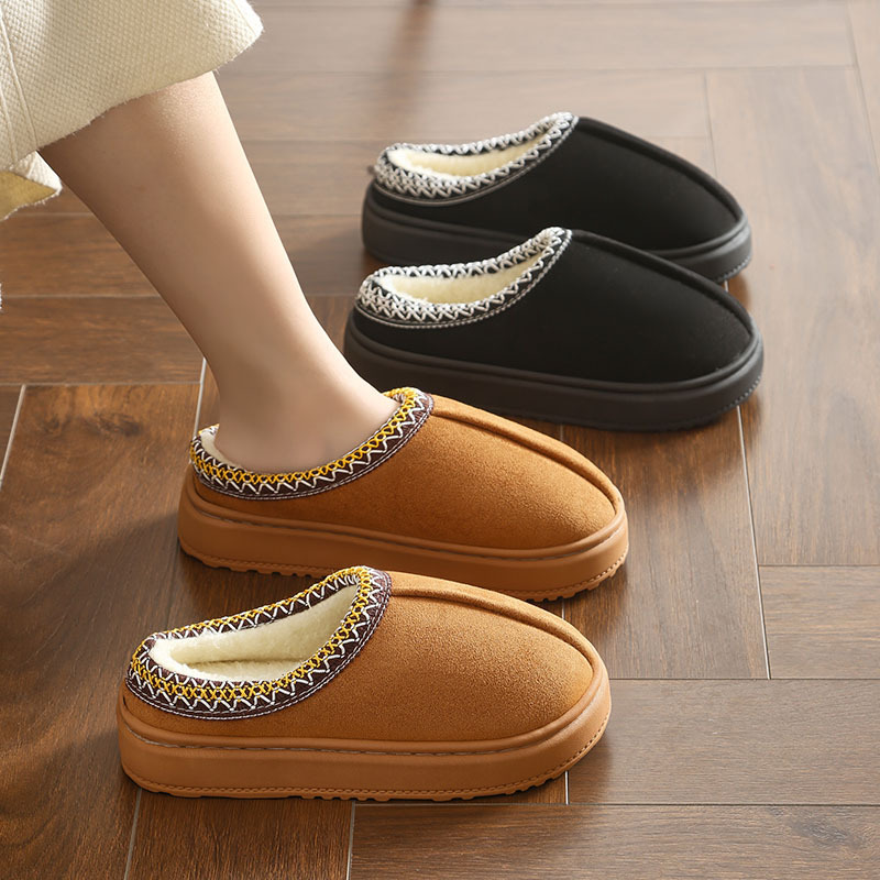 Pantuflas de Algodón Térmicas de Peluche para Casa de Invierno