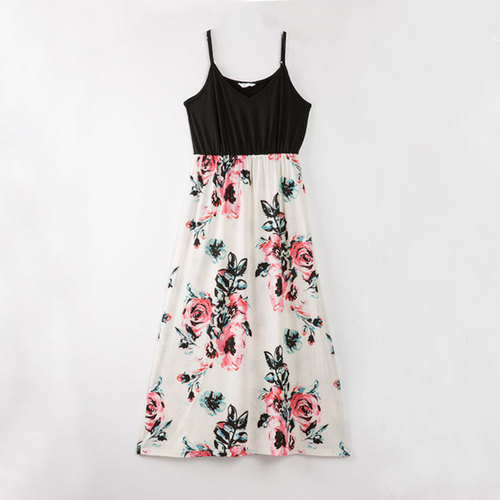  new summer Amazon ebay cross-border European and American family wear mother-daughter parent-child wear suspender dress