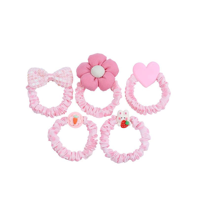 Anillo de cabello para niños joyas de cabello para bebés niñas pulgar pequeño correa de goma de dibujos animados para niñas no lastimar cabello lindos cabello