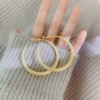17#Silver Needle-Dumb Golden Ear Rings