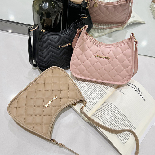 Embroidered Underarm Bag Ladies Handbag Fashion Versatile Shoulder Bag