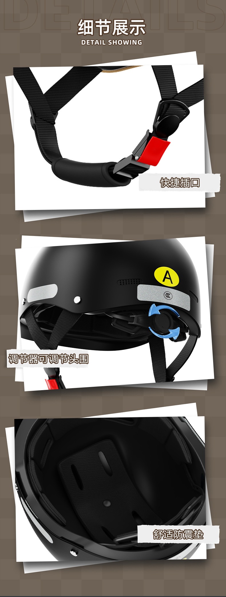 A3 New National Standard 3C Certified Electric Motorcycle Helmet for Men and Women, Summer Half Helmet, Korean Electric Scooter All-Season Safety Helmet