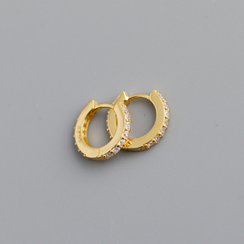 2021 New Foreign Trade 7mm Europe and America Cross Border S925 Silver round MicroInlaid Color Zircon Earrings Earrings Earrings for Womenpicture12