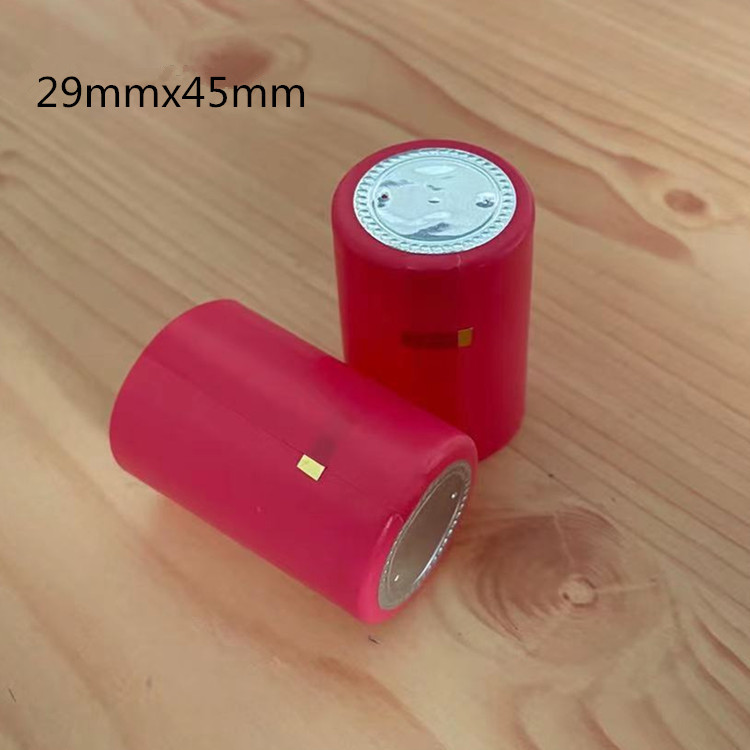 PVC tapa de plástico botella de vino rojo película de sellado cable de tracción fácil película Termocontraíble botella de vino de vidrio película de encogimiento en stock al por mayor