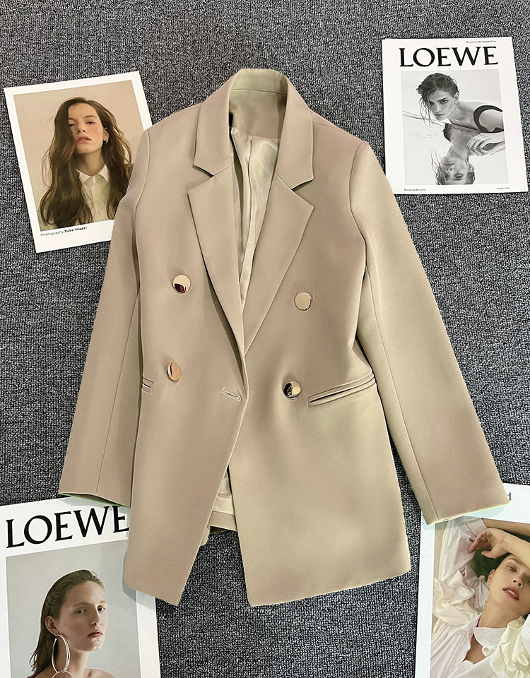 Women's Coat Long Sleeve Blazers Button Vacation Solid Color display picture 12