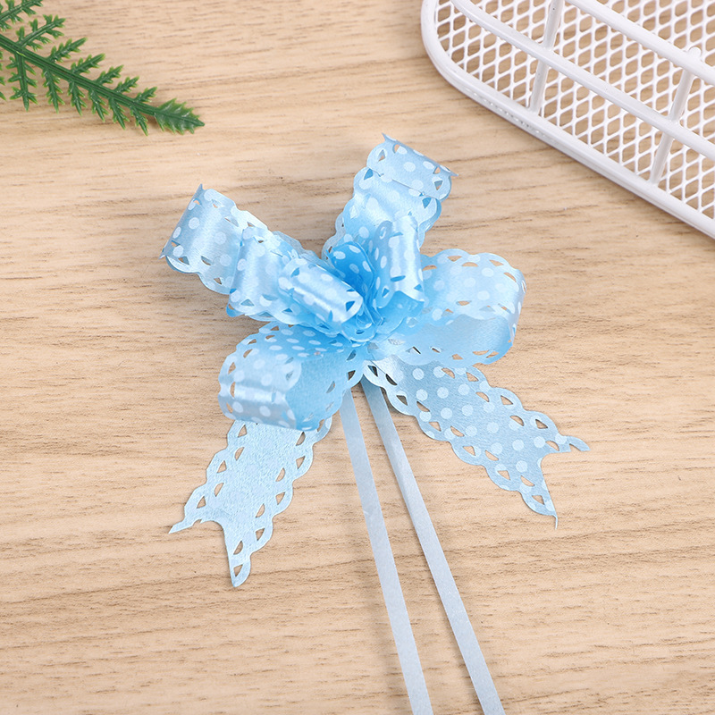 Comercio exterior Venta caliente 18 impreso encaje arco mano-Tirado flor Navidad vacaciones regalo embalaje tirar flor multicolor multi-patrón