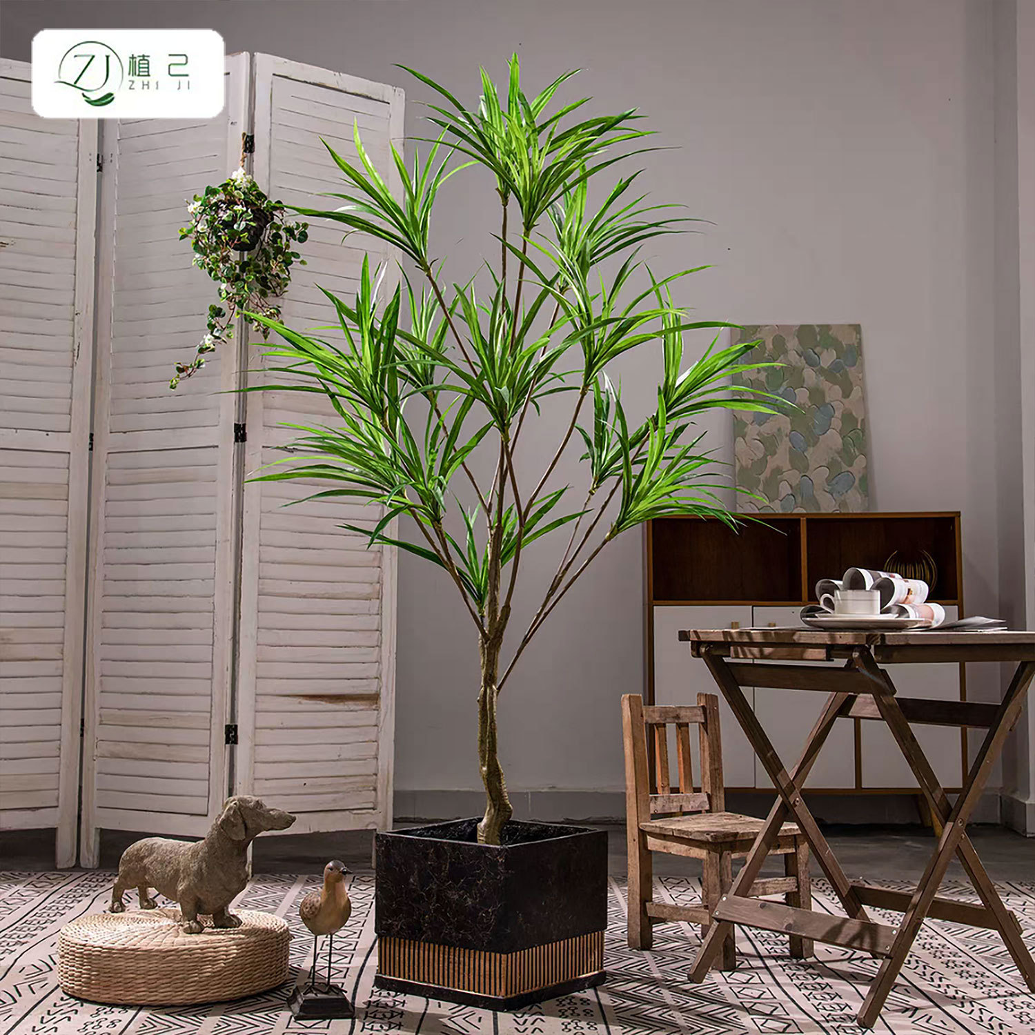 Simulación de viento pastoral plantación verde orquídea colgante decoración interior ventana paisajismo decoración planta en maceta orquídea colgante