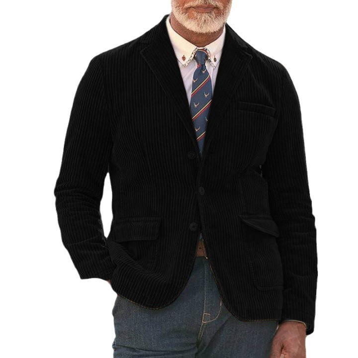 2024 Winter Herren Cord Einfarbig Anzugjacke für Männer_voghion.com
