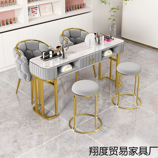 Ins Style Manicure Table and Chair Set Internet Celebrity Table and Chair Set Single Double Accessible Luxury Simple Modern Manicure Table