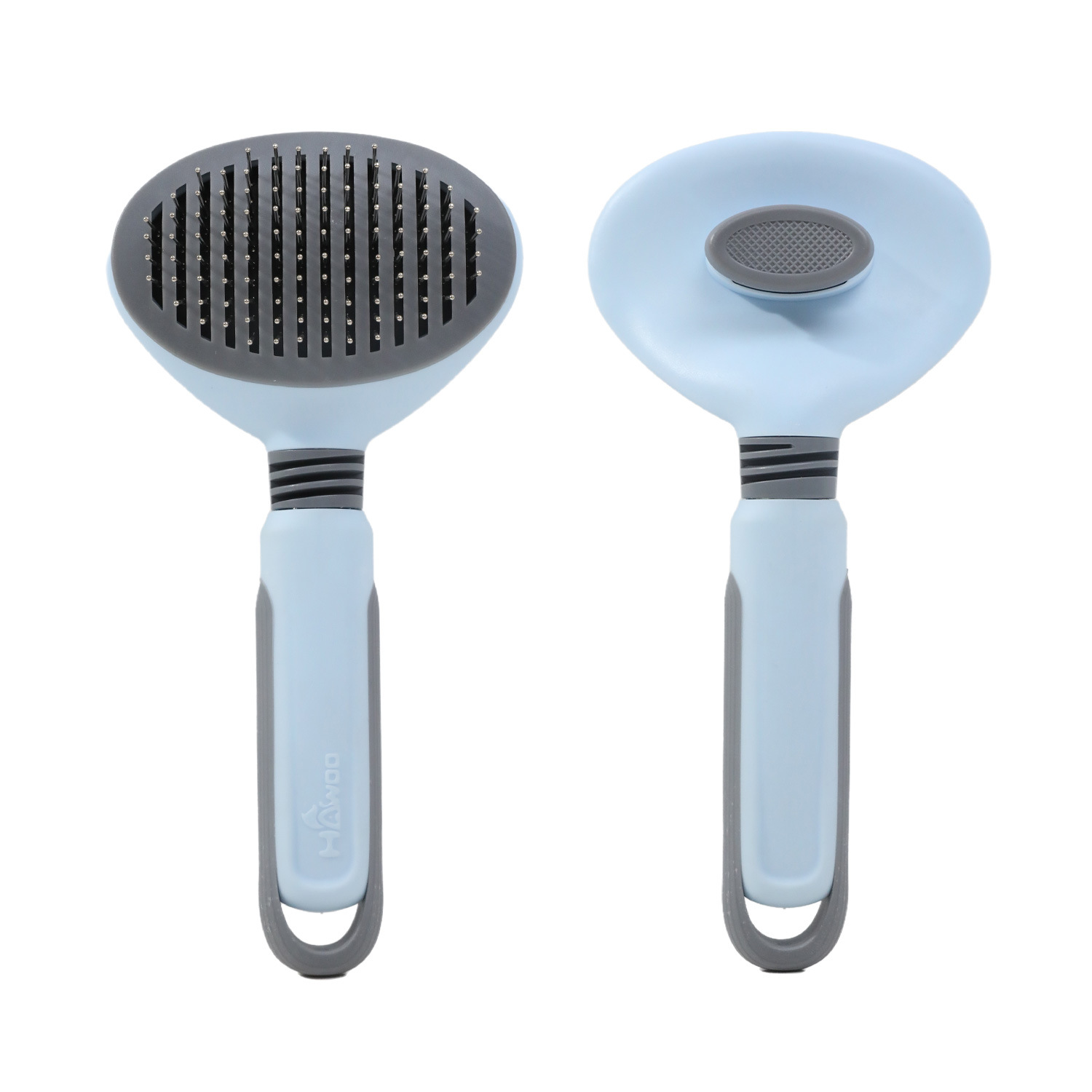 Peine para gatos Peine para limpieza de mascotas Peine para cabello TPR Aguja de acero Peine de aseo para perros grandes