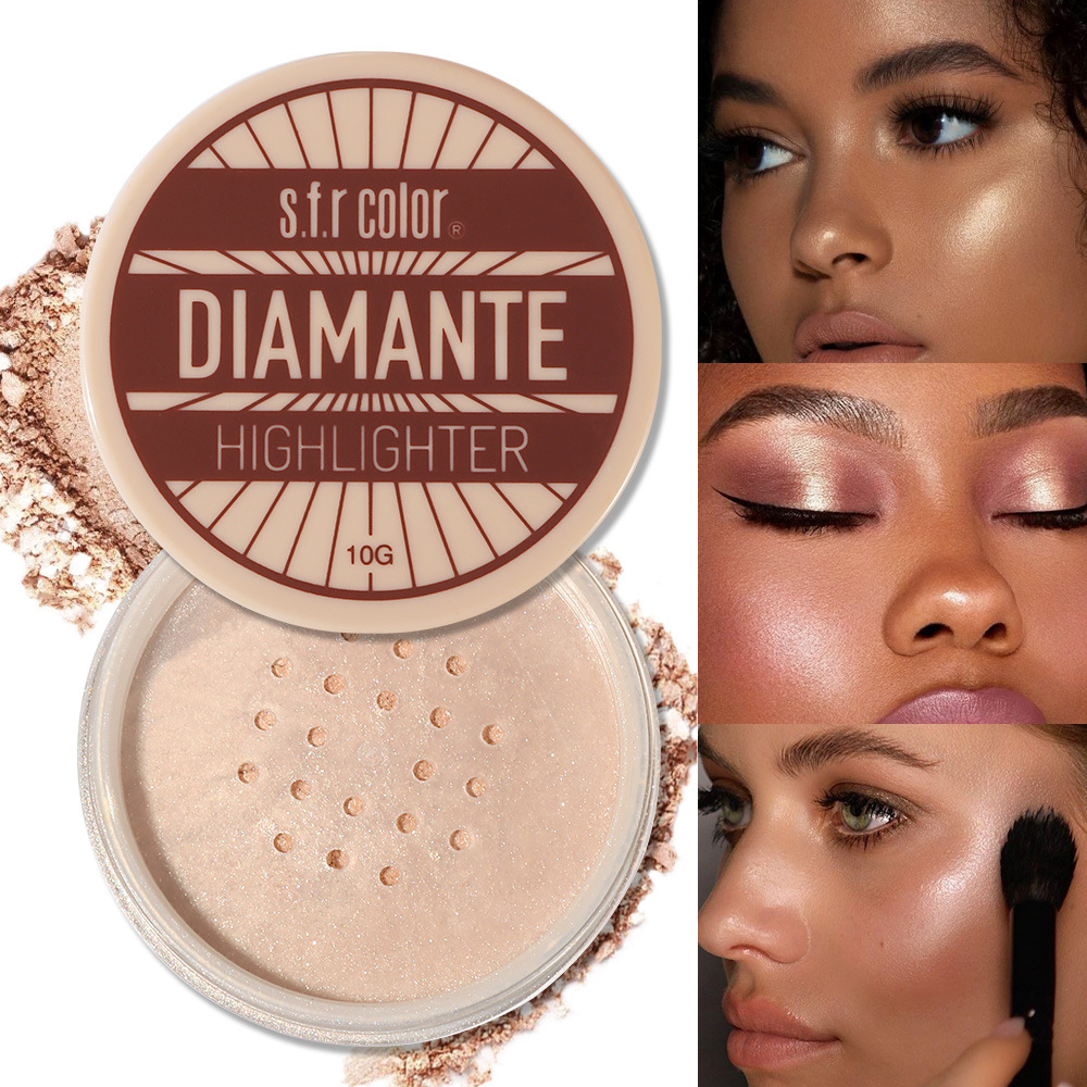 s.f.r color comercio exterior al por mayor natural brillo facial hueco reparo estereoscópico control de aceite maquillaje polvo de alto brillo